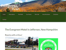 Tablet Screenshot of evergreenmotelnh.com